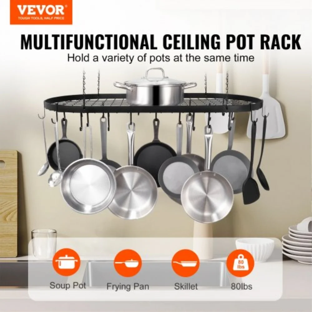 Multifunction Ceiling Pots Rack - Picture 3 of 4